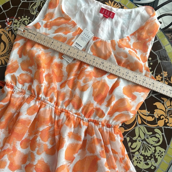 ELLE CHIFFON DRESS WITH BELT Sz: M - Picture 3 of 6